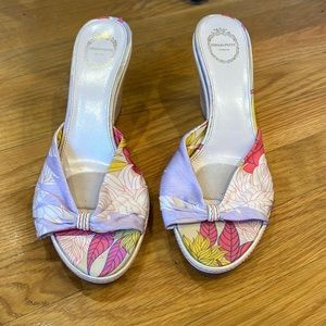 Emilio Pucci silk wedges